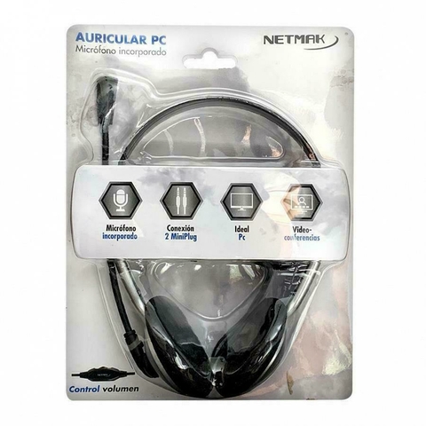 AURICULAR CON MICROFONO NETMAK NM-001 ( 2 plug)