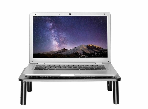 SOPORTE ELEVADOR MONITOR/ LAPTOP - METALICO - 3 NIVELES DE ALTURA - NM-ST20 - NETMAK Soporte elevador Monitor/Laptop - Metalico - 3 Niveles de altura