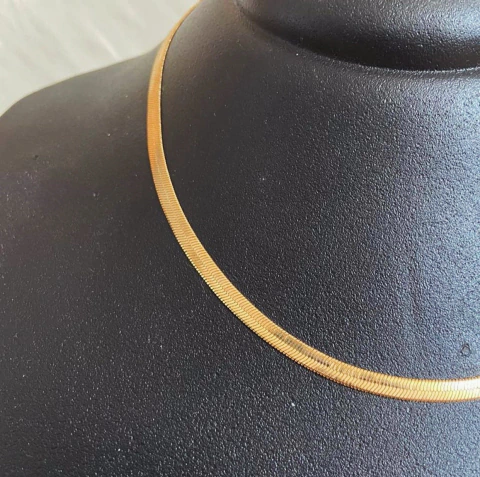 Choker fita fina
