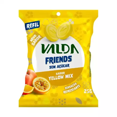 Display Pastilhas Friends Frut Amarela Sache 10x25g - Valda (93033)