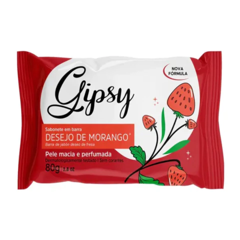 Sabonete Em Barra Desejo de Morango 80gr - Gipsy (90989)