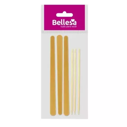 Pacote c/12 Kit de Lixa de Unha + Palito de Unha - Bellesa - 89076