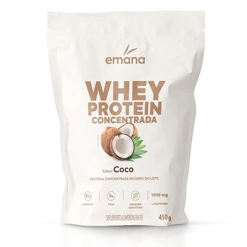 Whey Protein em pó Coco 450g - Emana - (94012) - comprar online
