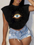 Remera con ojo estampado TALLE M