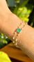 Pulseira Dupla Fusion Esmeralda Banho de Ouro 18k na internet