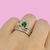Anillo Corona con cubic redondo Ambar de Plata y Oro en internet