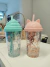 Vaso con glitter y sorbete