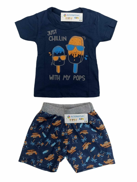 CONJUNTO MASCULINO CAMISA E SHORT TAM. 01