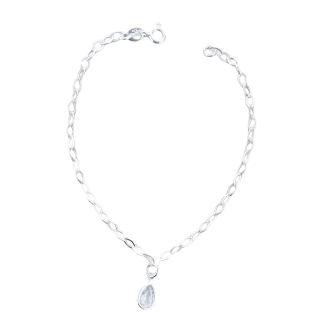 Pulseira Pingente Gota Cristal