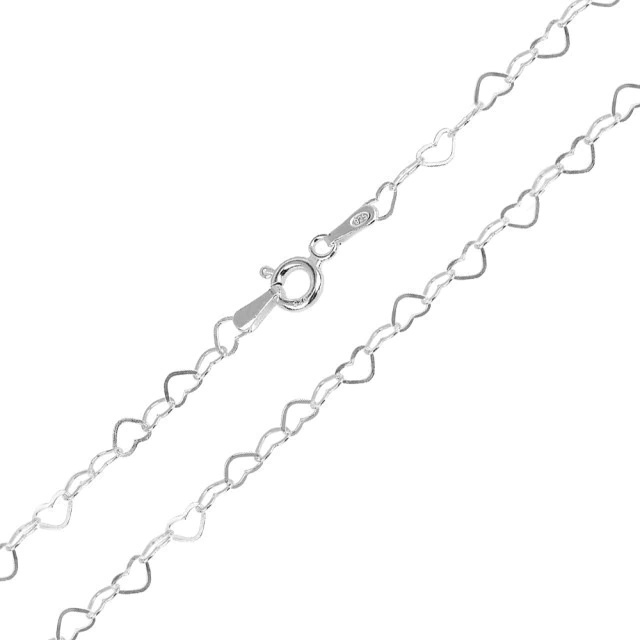Pulseira Prata Elo de Coração