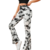 Leggins deportivos Flare Tie dye Blanco con negro - comprar online