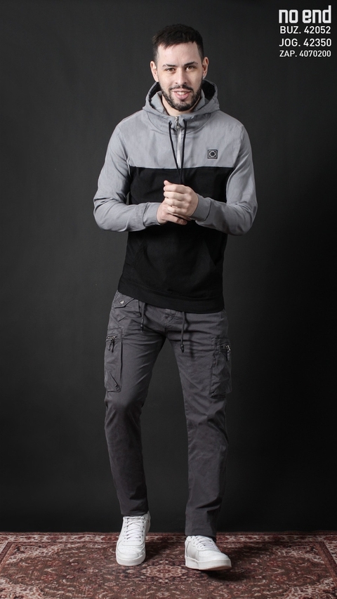 BUZO GRIS COMBINADO- NO END - 42052