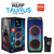 FOXBOX Parlante Warp Taurus - 2x10' - Batería - Micrófono Inalámbrico - IPX4 - FM - Micro Sd - Usb - Aux - Negro - EasyClick