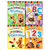 Kit C/4 Livros Educativos Aprendizagem - ABC, 123, Coordenação Motora e Palavras