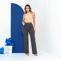 Calça Jeans Feminina Wide Leg Cintura Alta na internet