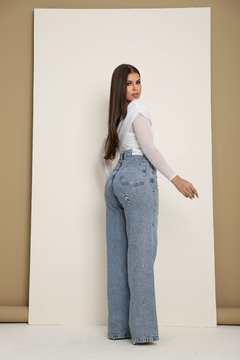 Calça Jeans Feminina Wide Leg Cintura Alta - loja online