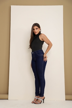 Calça Jeans Feminina Cigarrete Tons de azul cintura alta - loja online