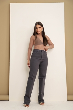 Imagem do Calça Jeans Feminina Wide Leg Cintura Alta