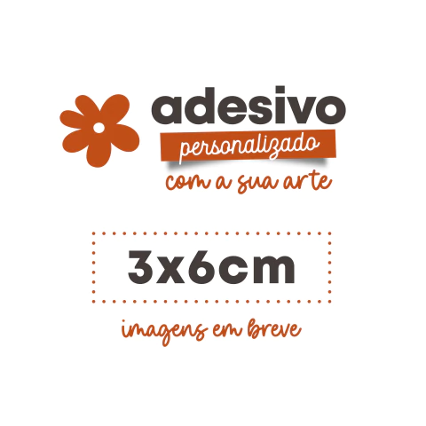 Adesivo 3x6cm Personalizado - comprar online