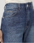 Calça jeans feminina wide leg cintura alta denim escuro - loja online