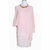 Vestido corto de encaje con capa de gasa