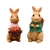 Kit Casal de Coelhos Páscoa Decoração Enfeite 2 Peças