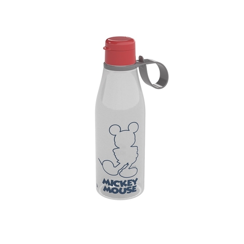 Garrafa de Plástico com Alça Mickey Tampa Abre Fácil 530ml