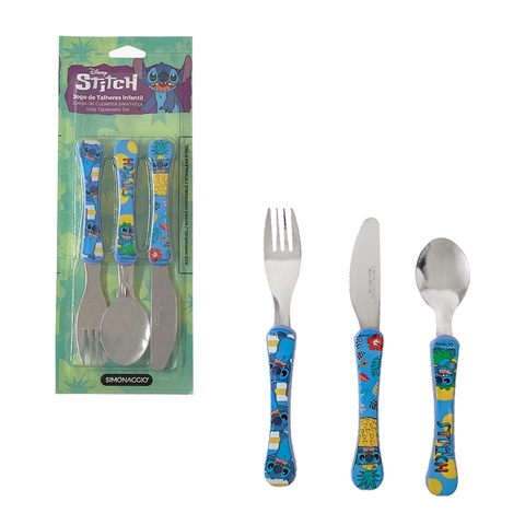 Conjunto De Talheres Disney Infantil Colher Garfo Faca