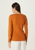 Blusa básica Hering feminina manga longa slim decote v
