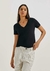 Blusa básica Hering feminina manga curta decote v - 4ez9 - loja online