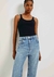 Calça jeans básica Hering feminina reta cintura baixa marmorizada - azul - comprar online