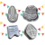 Kit Festa Junina - Balão-Bandeirinha-Fogueira-Milho - Formas De Bolo em Aluminio