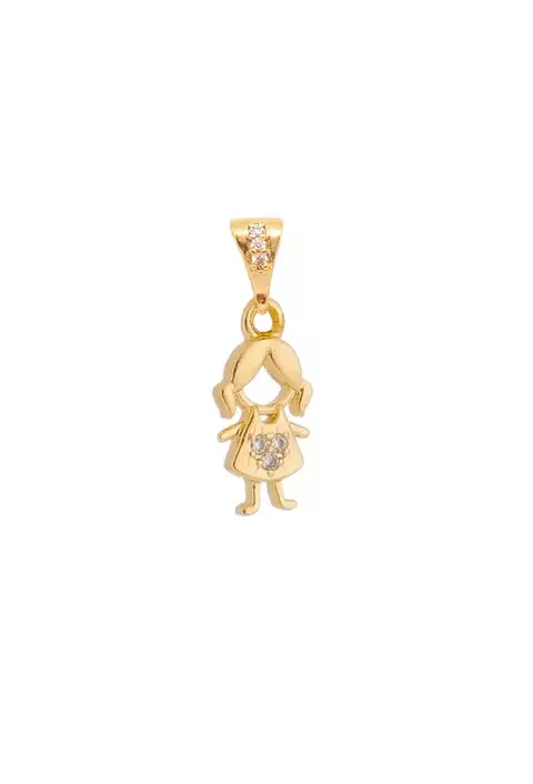Pingente de Menina no Ouro