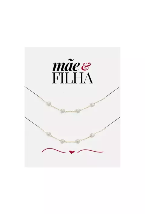 KIT de Pulseiras Mãe e Filha no Ouro