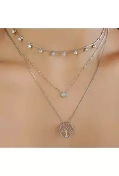 Choker com Bolinhas e Zircônias Cristal no Ródio