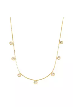 Choker com Zircônias Cristal no Ródio - comprar online