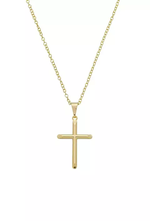 Colar Masculino com Pingente de Cruz no Ouro