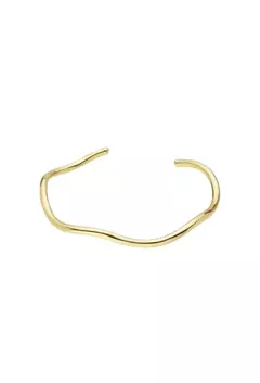 Bracelete Orgânico Tubo Ondulado no Ouro - comprar online