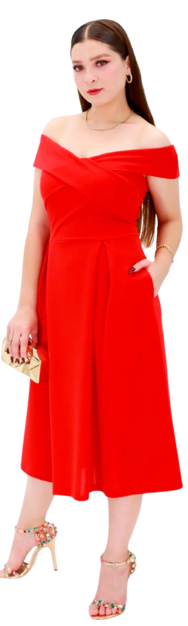 Vestido corto escote cruzado