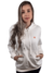 Moletom Feminino c Capuz Branco Mini Logo Laranja Valansuelo - comprar online