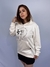 Moletom Feminino c/ Capuz Branco Off Estampa Preta Valansuelo - Valansuelo Concept Brand