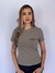 Camiseta Baby Look Cinza Cotton Premium Logo Preta Valansuelo - Valansuelo Concept Brand