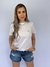 Camiseta T-Shirt Branca 100% Algodão Mini Logo Laranja Valansuelo - comprar online
