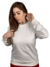 Moletom Blusão Feminino Branco OFF Liso Valansuelo