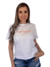 Camiseta T-Shirt Branca 100% Algodão Estampa Laranja Valansuelo