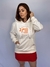 Moletom Feminino c/ Capuz Branco Off Estampa Laranja Valansuelo