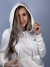 Moletom Feminino c/ Capuz Branco OFF Mini Logo Preto Valansuelo