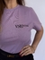 Camiseta T-Shirt Lilás 100% Algodão Estampa Preta Valansuelo - loja online