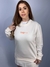 Moletom Blusão Feminino Branco Off Logo Laranja Valansuelo - comprar online