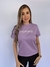 Camiseta T-Shirt Lilás 100% Algodão Estampado Branco Valansuelo - comprar online